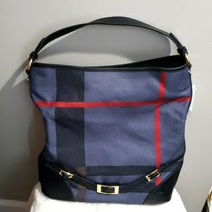 Navy blue hand bag